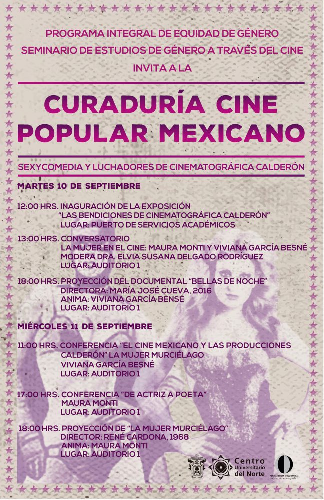 curaduría “Cine popular mexicano: Sexycomedia y luchadores, de Cinematográfica Calderón”