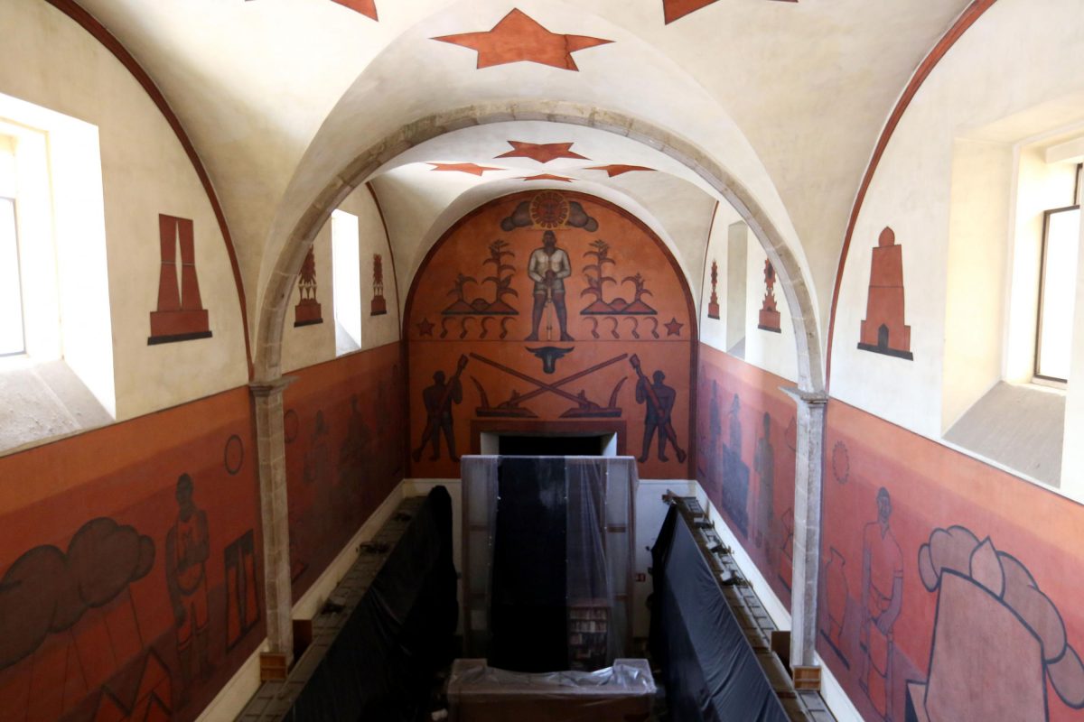 Restauración murales de la Biblioteca Iberoamericana Octavio Paz