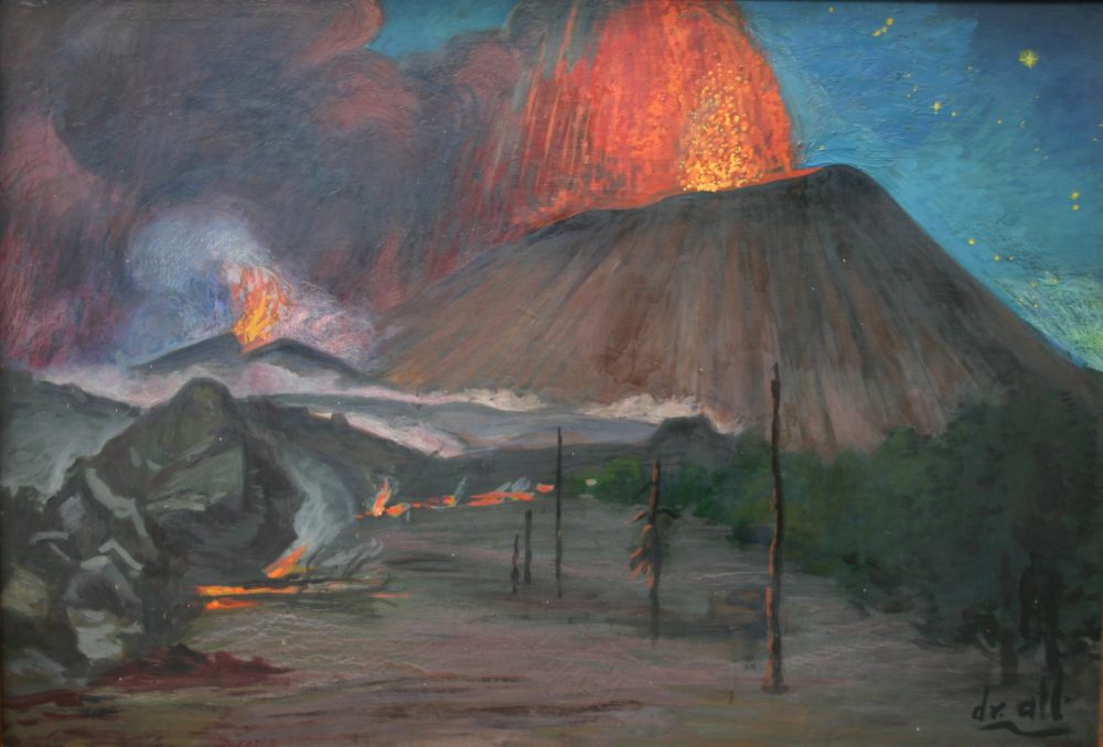 "Erupción en apogeo", Dr. Atl. 1960
