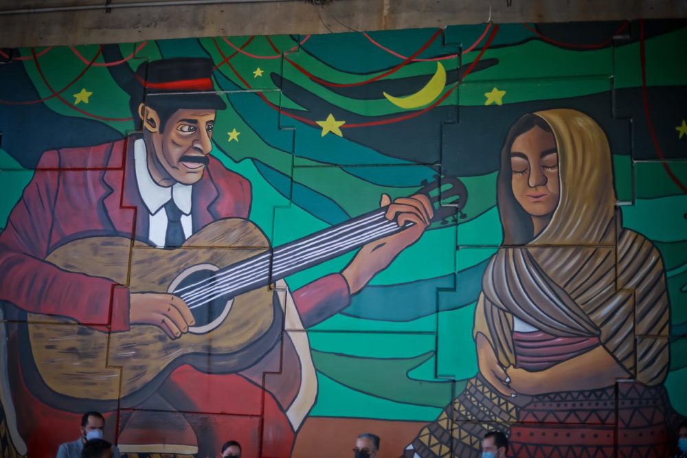 El Caballero en mural en Ocotlán