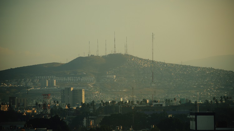Vista del Cerro del Cuatro, al sur de Guadalajara