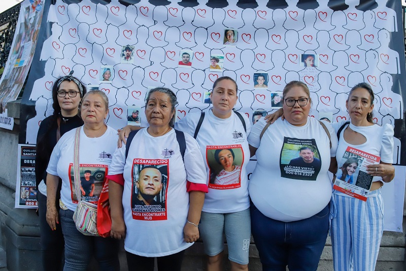 Integrantes del colectivo Luz de Esperanza que buscan a familiares desaparecidos.